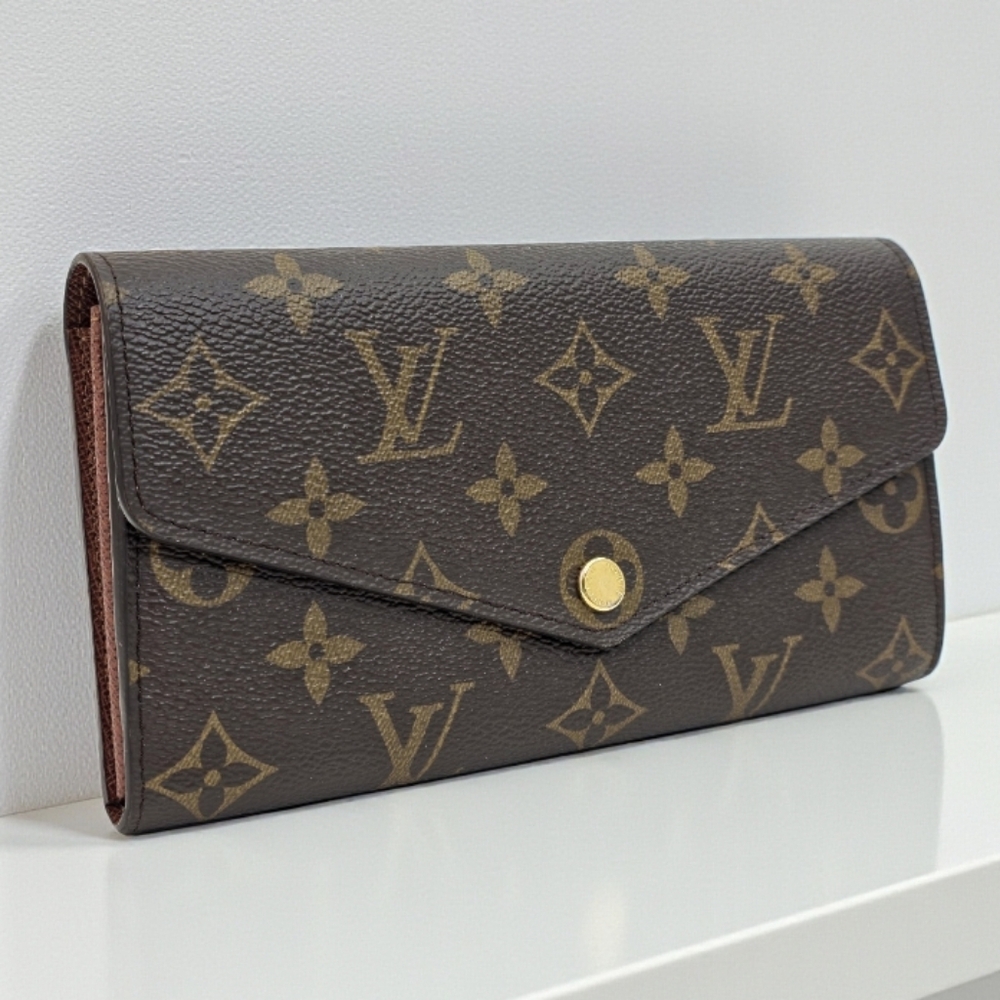 ✨️Authentic Louis Vuitton Sarah Long Wallet Monogram BROWN INTERIOR - Picture 10 of 13